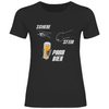 Damen T-Shirt Schere Stein
