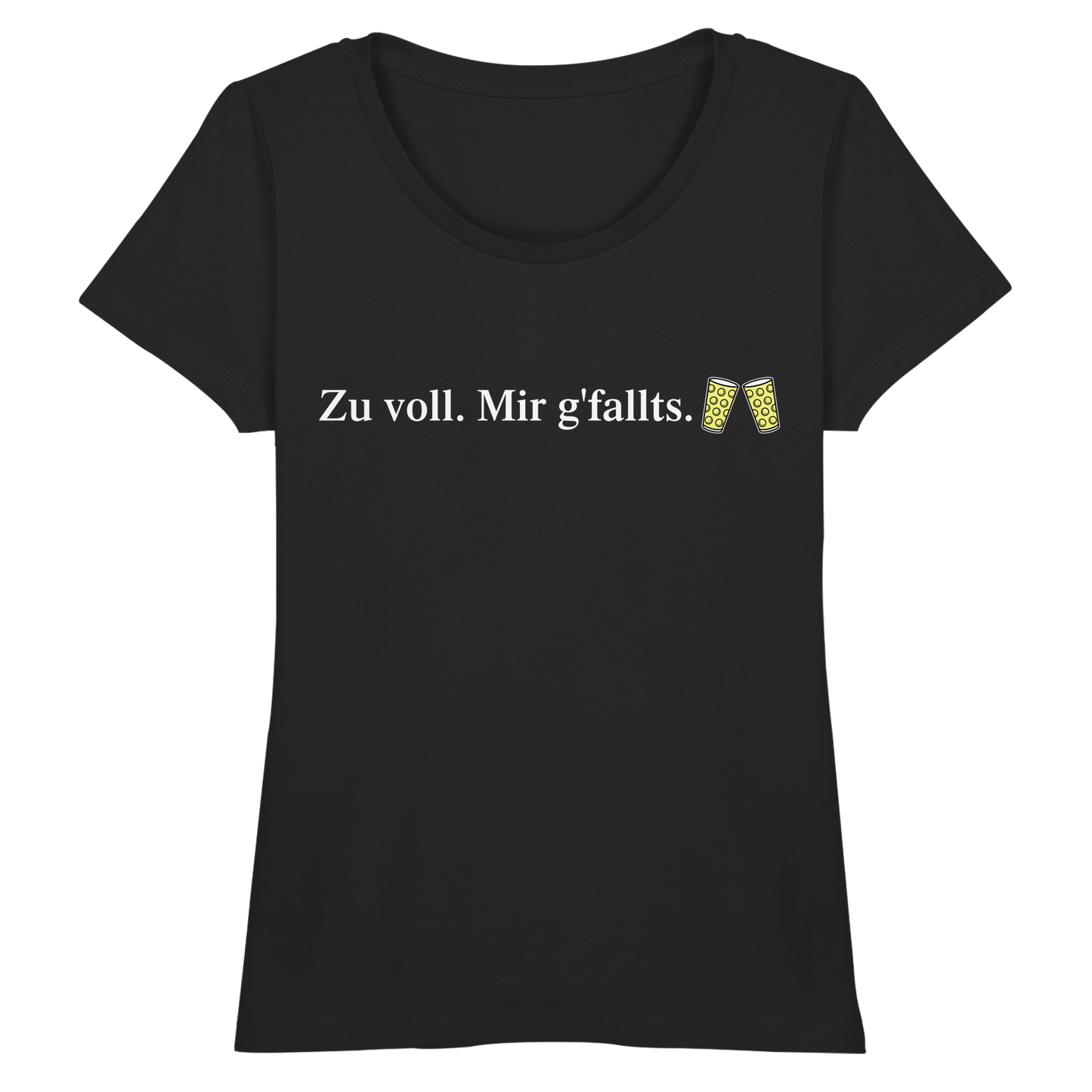 Zu voll - Fitted Ladies Organic Shirt